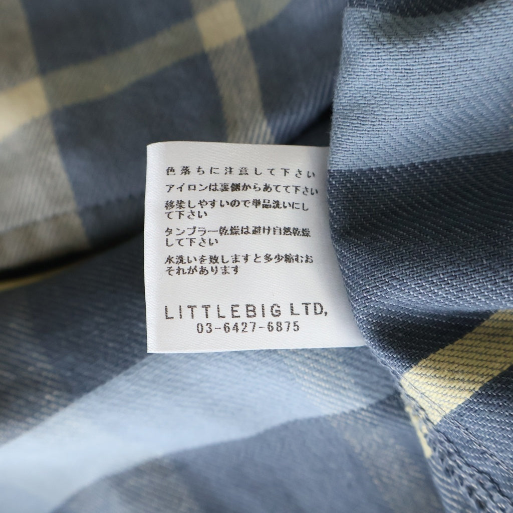 LITTLEBIG(リトルビッグ) 23SS HOODIE SH フーデッドシャツフーディーパーカー ブルー LB231-SH03