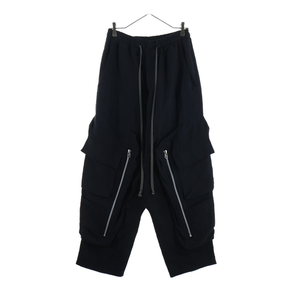 A.F ARTEFACT(エーエフアーティファクト) Linen sarouel cargo pants リネン サルエル カーゴパンツ ブ ラック ag-9028