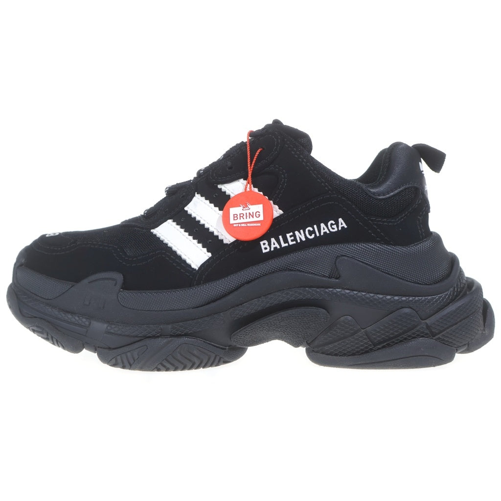 BALENCIAGA(バレンシアガ) ×adidas Triple S アディダス トリプルエス レースアップ ローカットスニーカー ダッドシューズ ブラック レディース 712764