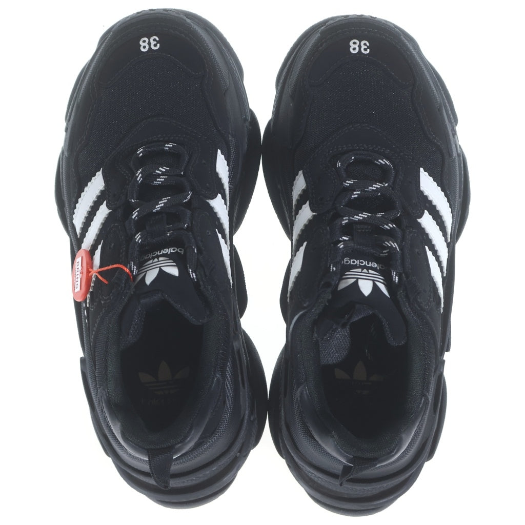 BALENCIAGA(バレンシアガ) ×adidas Triple S アディダス トリプルエス レースアップ ローカットスニーカー ダッドシューズ ブラック レディース 712764