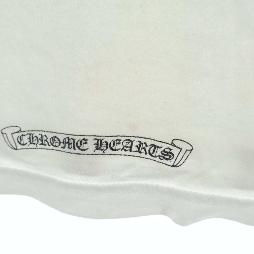 CHROME HEARTS(クロムハーツ) Vine Dagger ヴァインダガー アームフローラルプリント クルーネック長袖Tシャツカットソー ロンT ホワイト