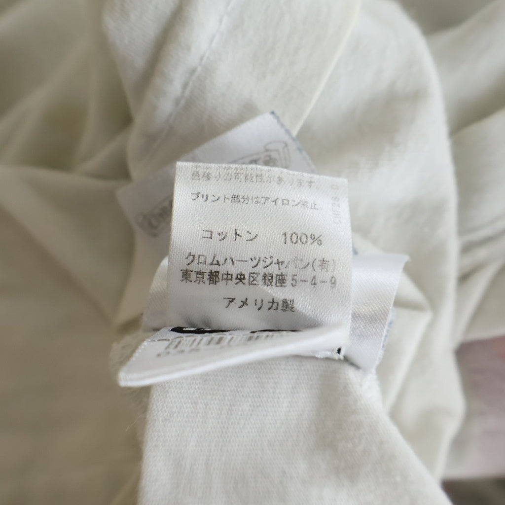 CHROME HEARTS(クロムハーツ) Vine Dagger ヴァインダガー アームフローラルプリント クルーネック長袖Tシャツカットソー ロンT ホワイト