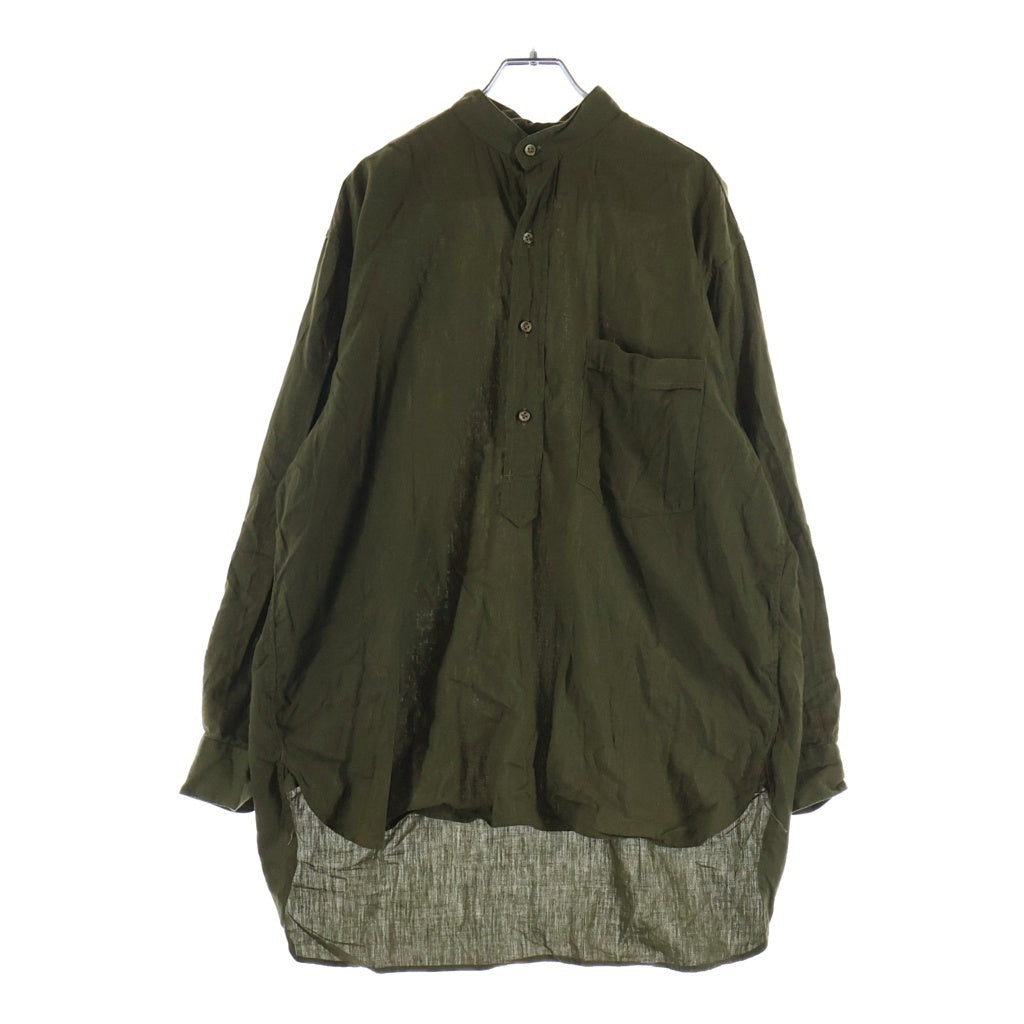 COMOLI(コモリ) 21SS べタシャンプル オーバーサイズ 長袖コットンシャツ カーキ T01-02010