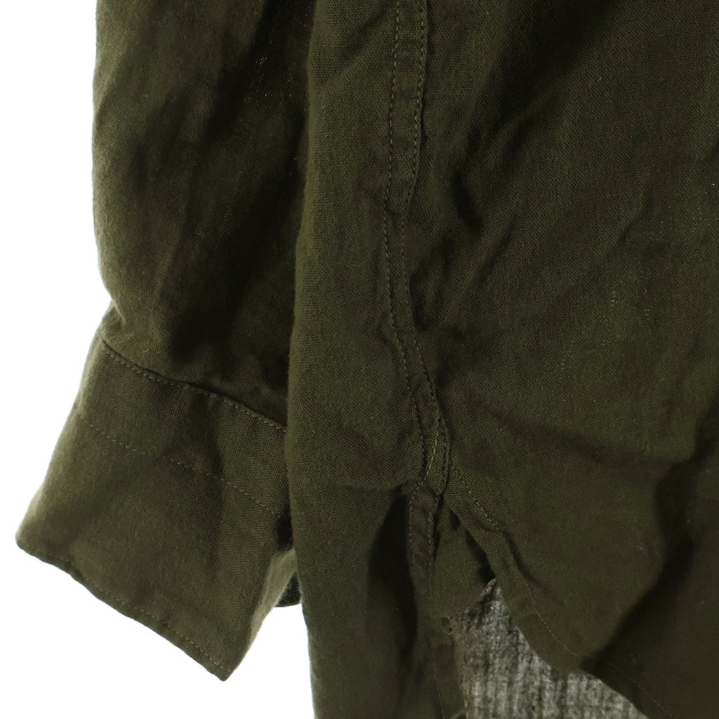 COMOLI(コモリ) 21SS べタシャンプル オーバーサイズ 長袖コットンシャツ カーキ T01-02010