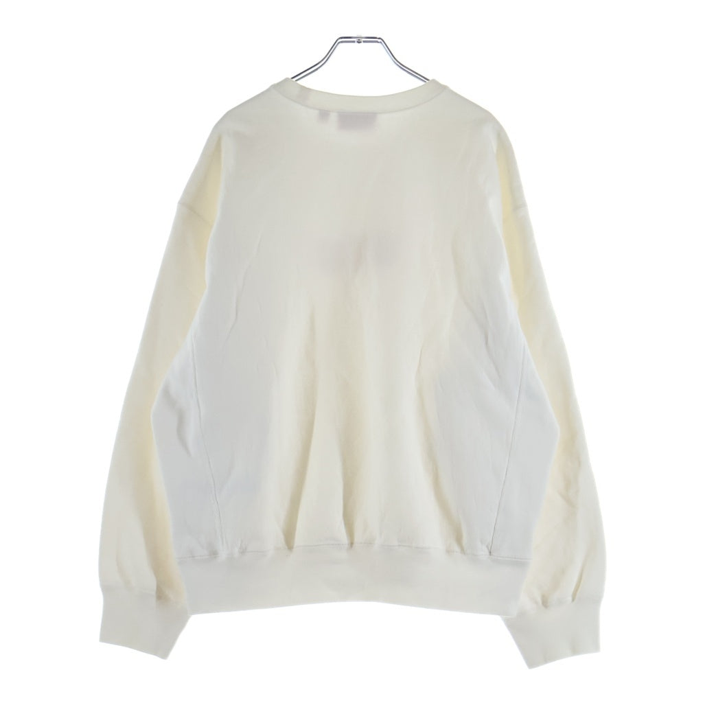 SUPREME(シュプリーム) 25SS Washed Box Logo Crewneck ウォッシュド加工 ボックスロゴ クルーネック長袖スウェットトレーナー ホワイト