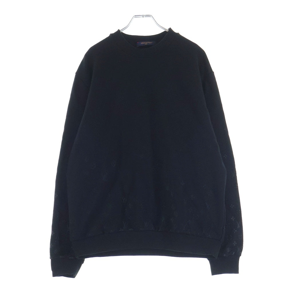 LOUIS VUITTON(ルイヴィトン) 26SS Flock Print Gradient Long Sleeve Crewneck Sweatshirt RM262MQ ZA8 HVY47W フロック プリント グラディエント モノグラム 長袖スウェットトレーナー