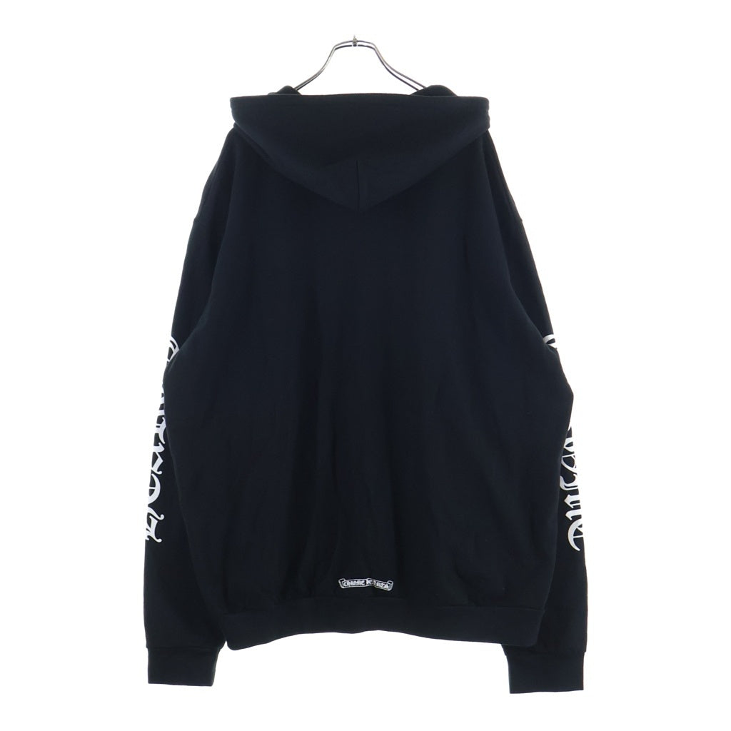 CHROME HEARTS(クロムハーツ) Vertical Logo Zip Up Hoodie ヴァーティカルロゴ 長袖ジップアップパーカー フーディ ブラック