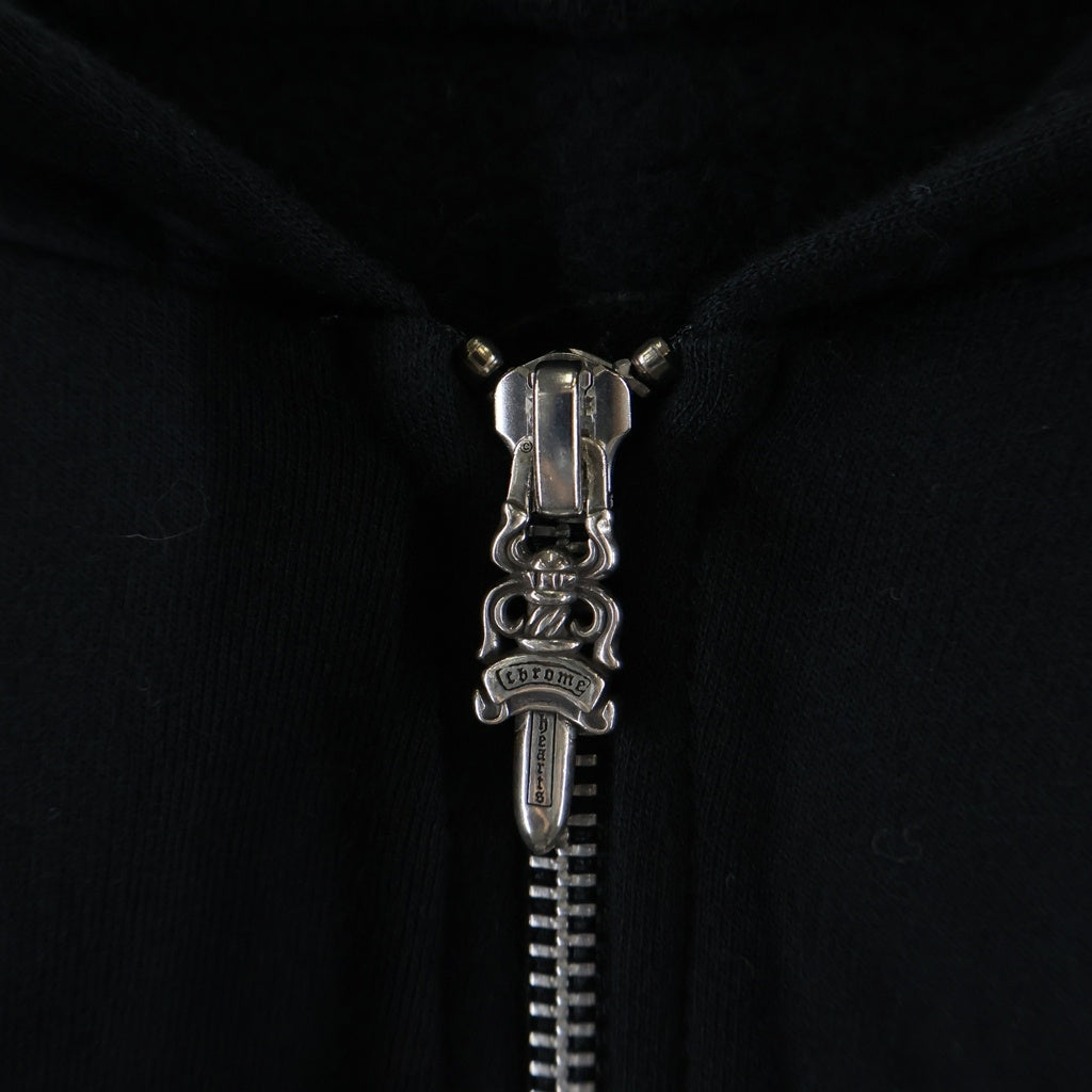 CHROME HEARTS(クロムハーツ) Vertical Logo Zip Up Hoodie ヴァーティカルロゴ 長袖ジップアップパーカー フーディ ブラック