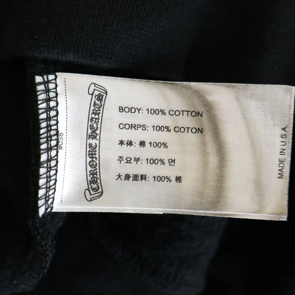 CHROME HEARTS(クロムハーツ) Vertical Logo Zip Up Hoodie ヴァーティカルロゴ 長袖ジップアップパーカー フーディ ブラック