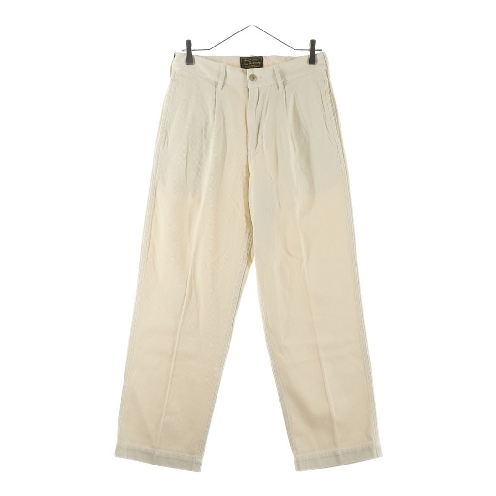 SCHOTT(ショット) 26SS KERSEY TROUSERS カーズィー コーデュロイ コットンワイドパンツ アイボリー 782-6110001