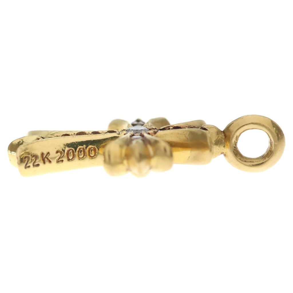 CHROME HEARTS(クロムハーツ) 22K TNY CRSF P/DIA タイニーファットクロス PAVEダイヤ ペンダントトップ ゴールドBCA033