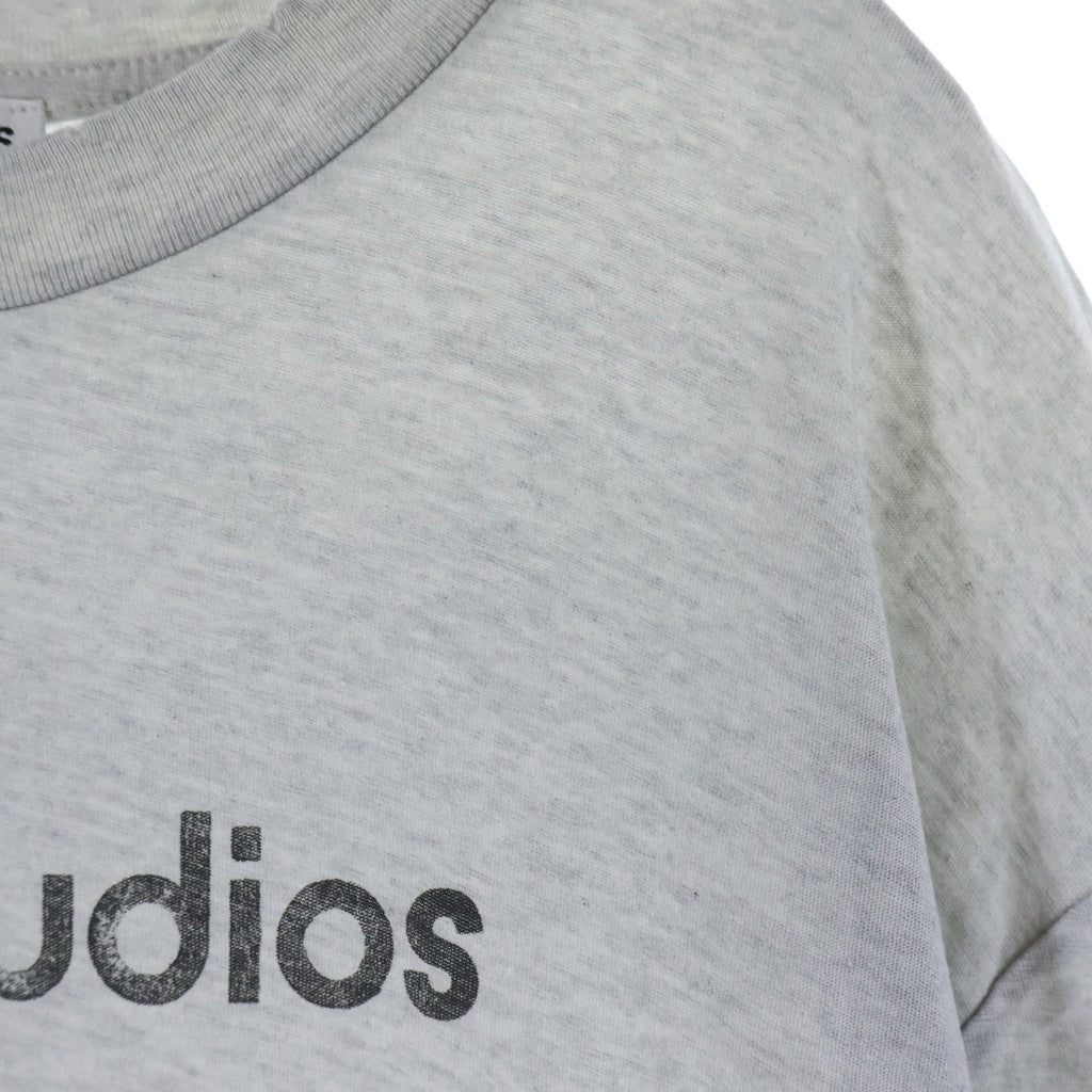 Acne Studios(アクネ ストゥディオズ) ロゴプリントコットンブレンドクルーネック半袖Tシャツカットソー グレー FN-UX-TSHI000017