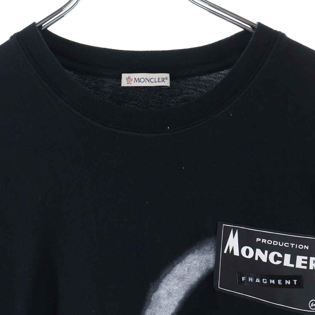 MONCLER(モンクレール) × FRAGMENT DESIGN FRAGMENT MAGLIA T-SHIRT クルーネック半袖Tシャツカットソー ブラック F209U8C70710