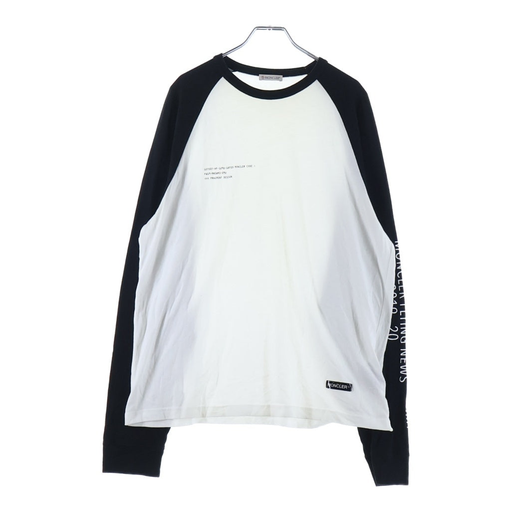 MONCLER(モンクレール) 19AW ×フラグメントデザイン マグリア プリント ラグランスリーブ クルーネック 長袖Tシャツ カットソー E209U8002950 8392B