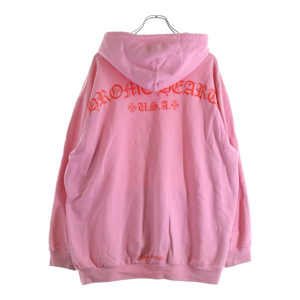 CHROME HEARTS(クロムハーツ) PULLOVER HOODIE Tバー プルオーバースウェットパーカー フーディー ピンク