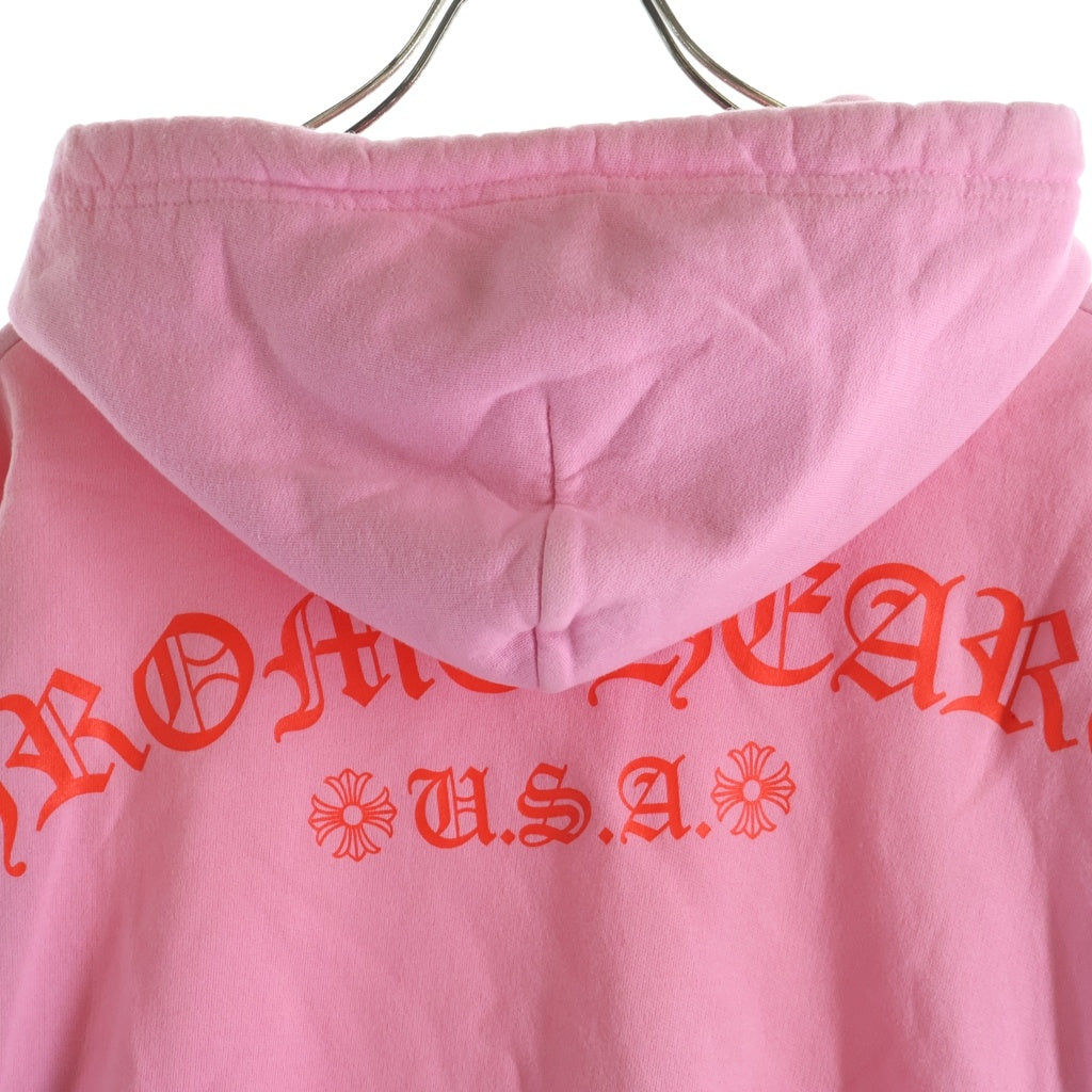 CHROME HEARTS(クロムハーツ) PULLOVER HOODIE Tバー プルオーバースウェットパーカー フーディー ピンク