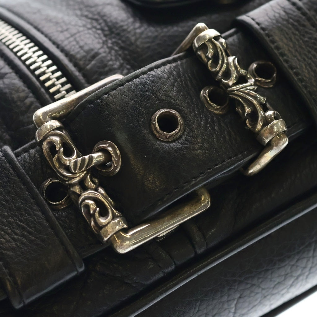 CHROME HEARTS(クロムハーツ) JJ DEAN SMALL JJディーン スモール レザーライダースハンドバッグ ブラック