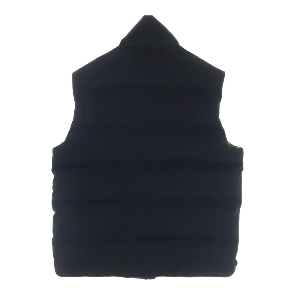 MONCLER(モンクレール) 06AW × JUNYA WATANABE COMME des GARCONS DOWN VEST WR-J105 ジュンヤワタナベコムデギャルソン 裏地カモ柄 フロントワッペンロゴ刺繍 ジップアップ ダウンベスト ブラック