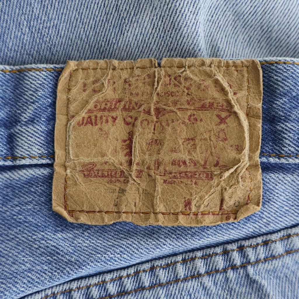 Levi's(リーバイス) 80s VINTAGE 501 ヴィンテージ USA製 バレンシア工場 スモールe ボタン裏555 ボタンフライ ストレートデニムパンツ ジーンズ インディゴ 501-0000