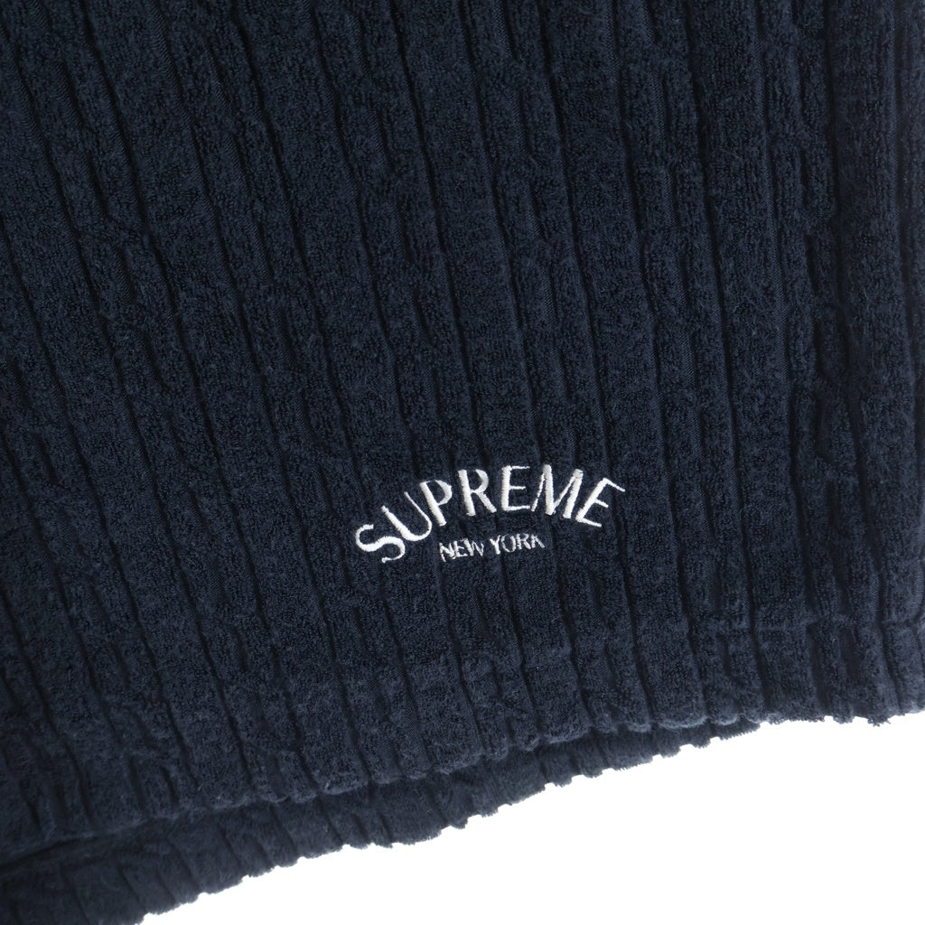 SUPREME(シュプリーム) 18SS Cable Knit Terry Short ケーブルニット テリーショーツ ショートパンツ ネイビー