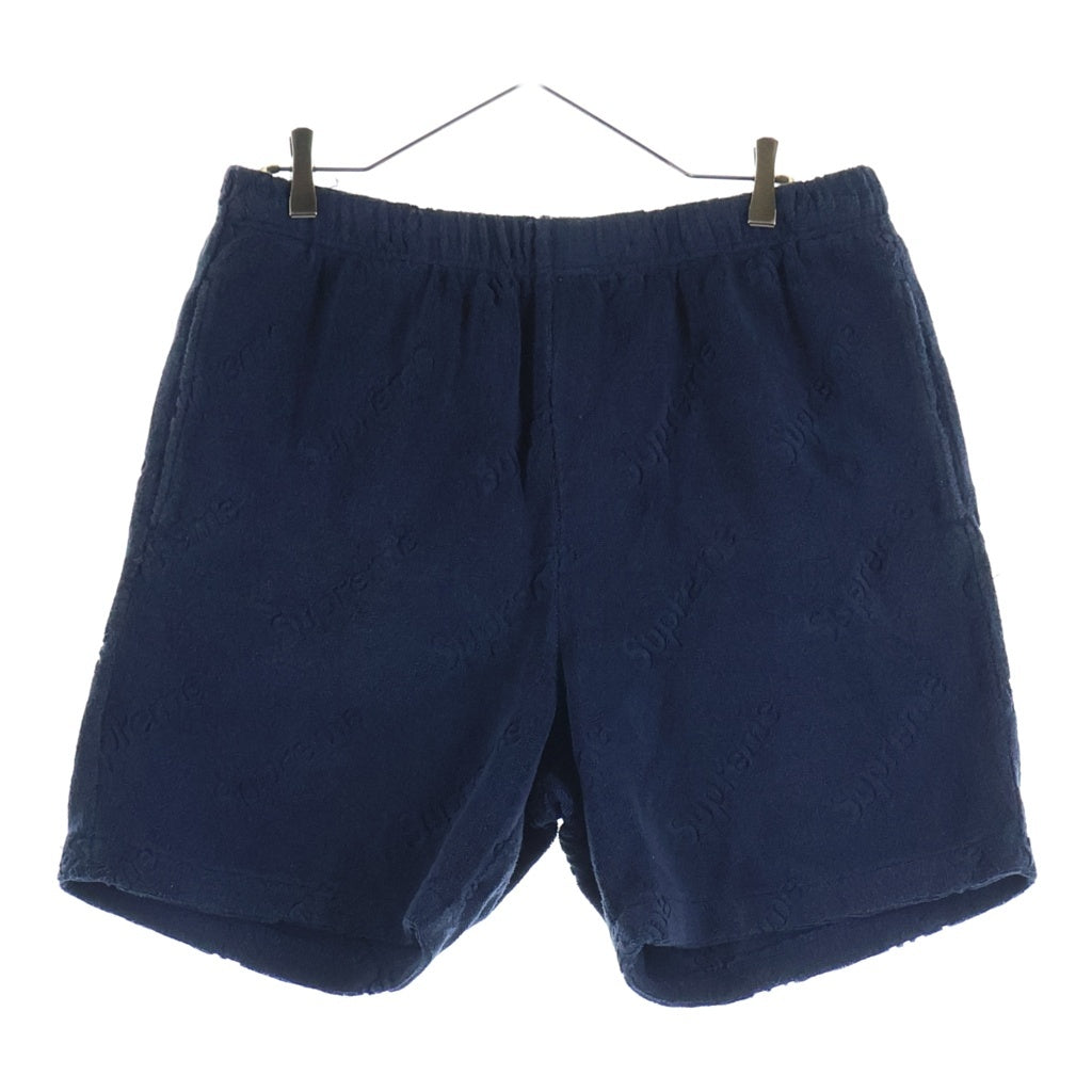 SUPREME(シュプリーム) 19SS Terry Jacquard Logo Short テリージャガード ロゴショーツ ショートパンツ ネイビー