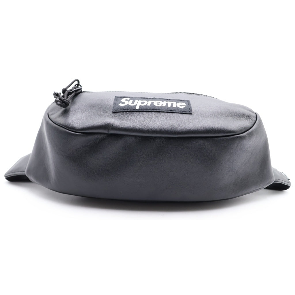 SUPREME(シュプリーム) 23AW Leather Waist Bag レザーウエストバッグ ブラック レディース