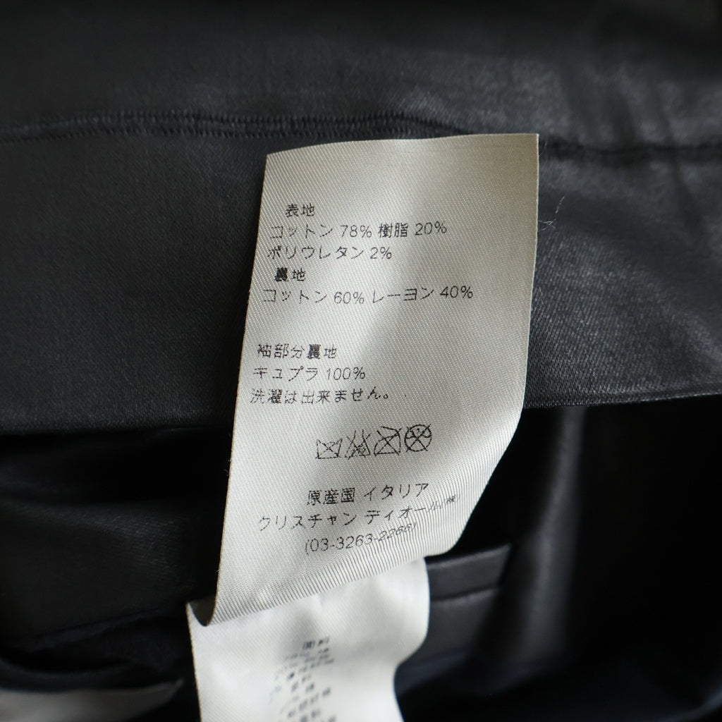 DIOR(ディオール) 13AW コーティング ダブルテーラードジャケット ブラック 133C418A 1886