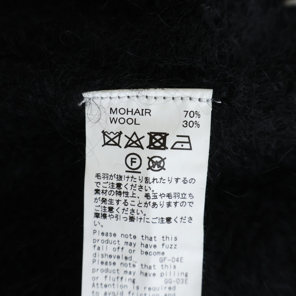 DAIRIKU(ダイリク) 21AW ×Bora Bora Hello刺繍 ボラボラ モヘアカーディガン ブラック