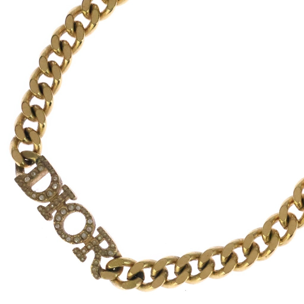 DIOR(ディオール) DIO(R)EVOLUTION N1583DVOCY ディオレボリューション ロゴ ラインストーン GP チョーカー ネックレス ゴールド