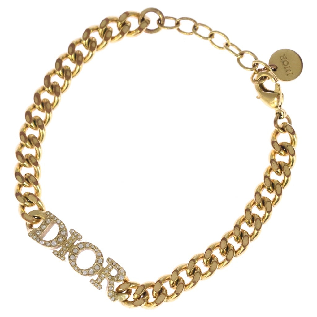 DIOR(ディオール) DIO(R)EVOLUTION B1506DVOCY ディオレボリューション ロゴ ラインストーン ブレスレット ゴールド