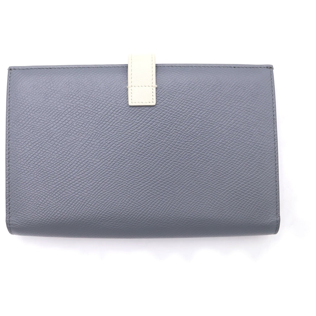 CELINE(セリーヌ) ラージ ストラップ ウォレット 二つ折り長財布 10B633BRU グレー レディース