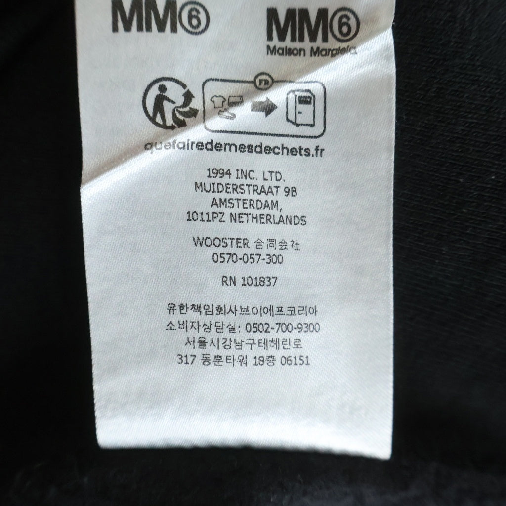 SUPREME(シュプリーム) 24SS ×MM6 Maison Margierla Foil Box Logo Hooded Sweatshirt エムエムシックス メゾンマルジェラ フォイル ボックスロゴパーカー ブラック