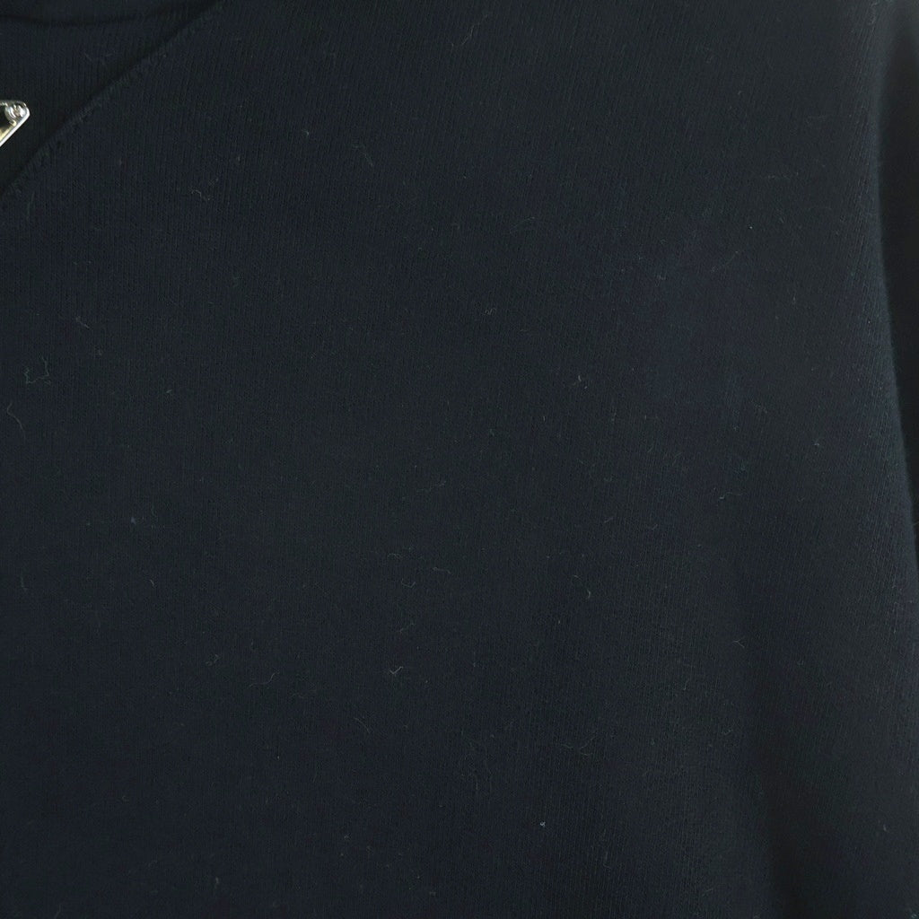 PRADA(プラダ) 23AW Re-Nylon リナイロン トライアングルロゴプレート プルオーバー長袖スウェットパーカー フーディ ブラック UJL45B