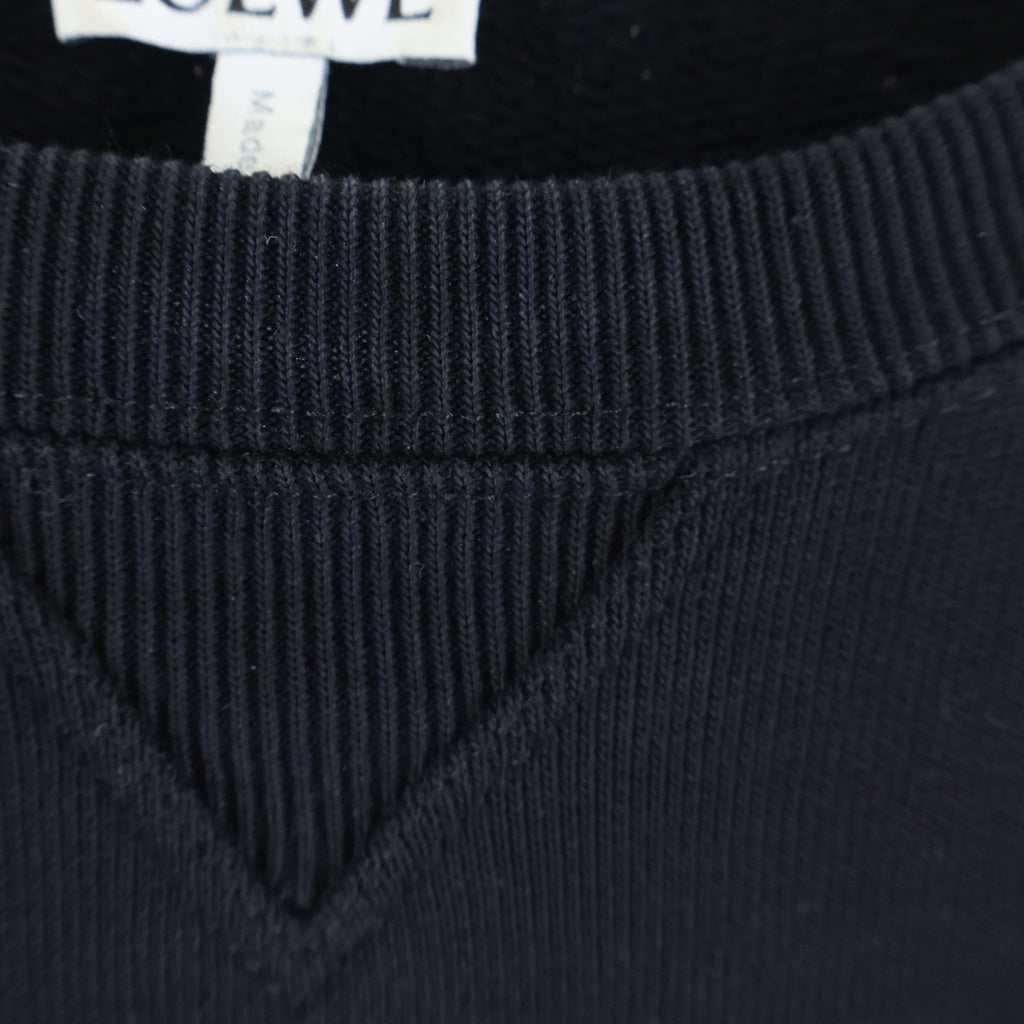 LOEWE(ロエベ) 22AW ANAGLAM LOGO SWEATSHIRT H526Y24J07 アナグラムロゴ刺繍 クルーネック長袖スウェットトレーナー ブラック