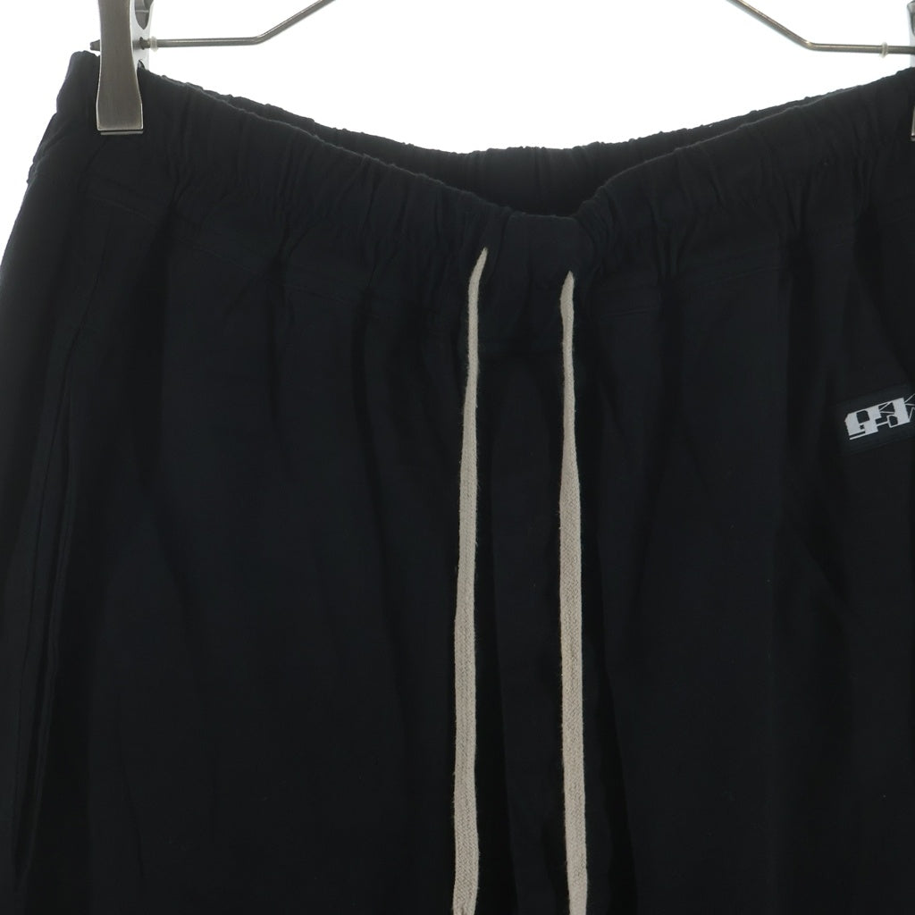Rick Owens DRKSHDW(リックオウエンス ダークシャドウ) 21SS Drop-Crotch Knee-Length Drawstring Pants ドロップクロッチ ドローストリングパンツ ブラック DU21S2380RN-09