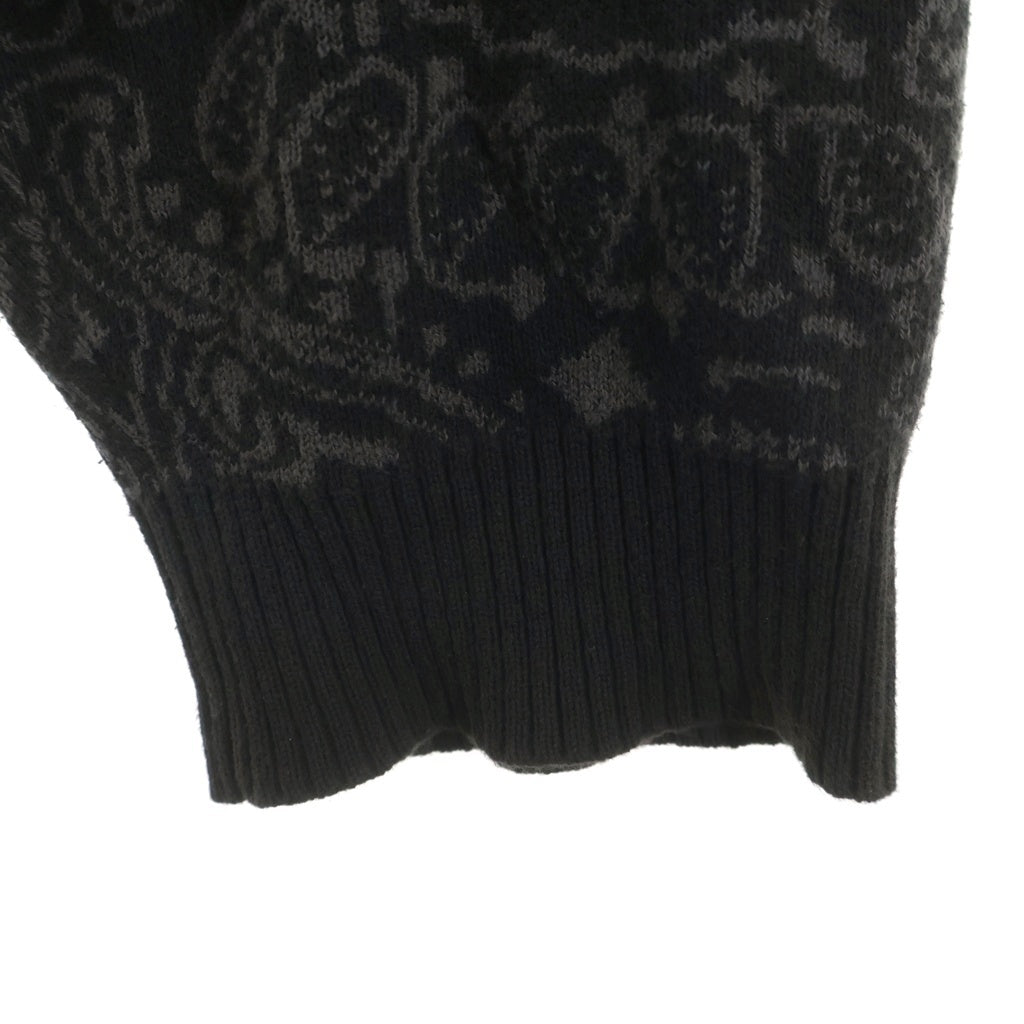 JUN / NAKAYAMA(ジュンナカヤマ) 26SS PAISLEY KNIT HOODIE ペイズリー ジャカード ニットジップアップフーディー パーカーブラウン JN-SS26-001