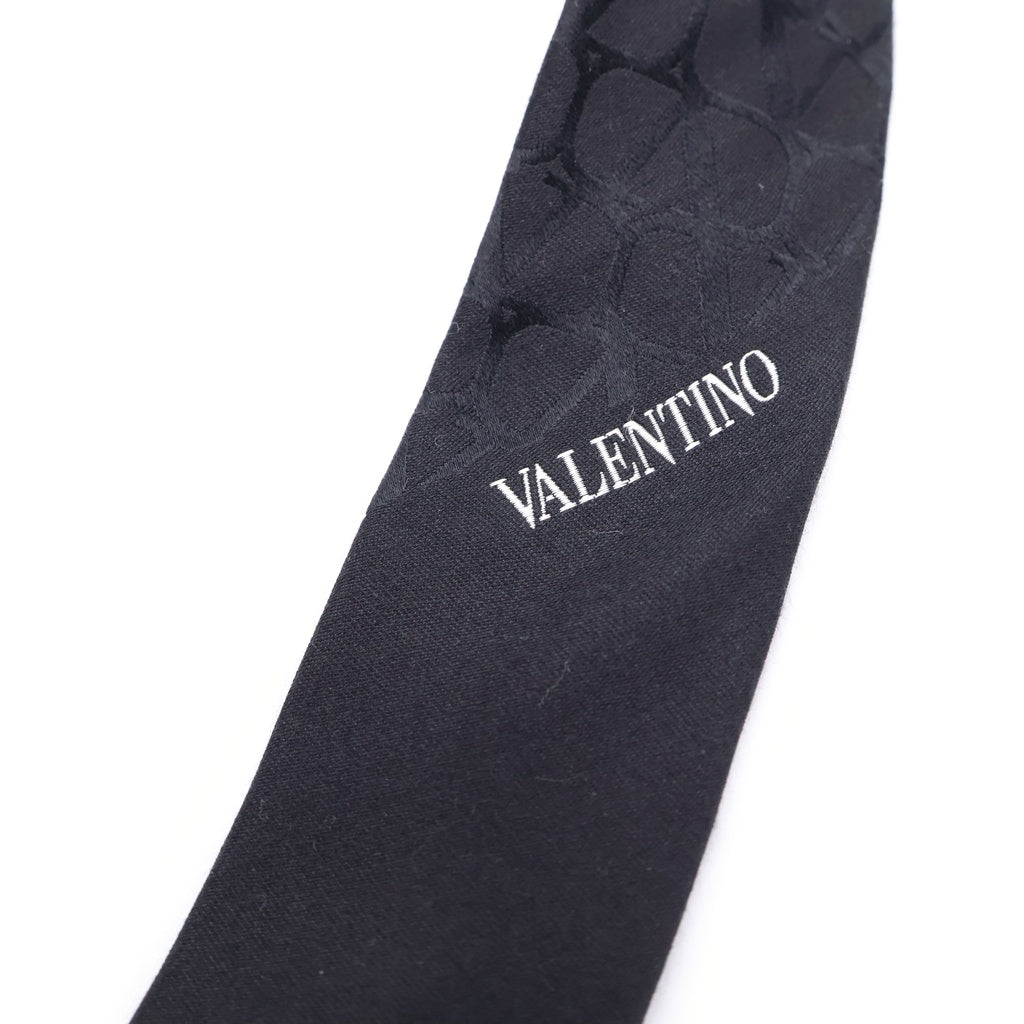 VALENTINO(ヴァレンティノ) トワル イコノグラフ シルクネクタイ ブラック 4Y2EV197GDC