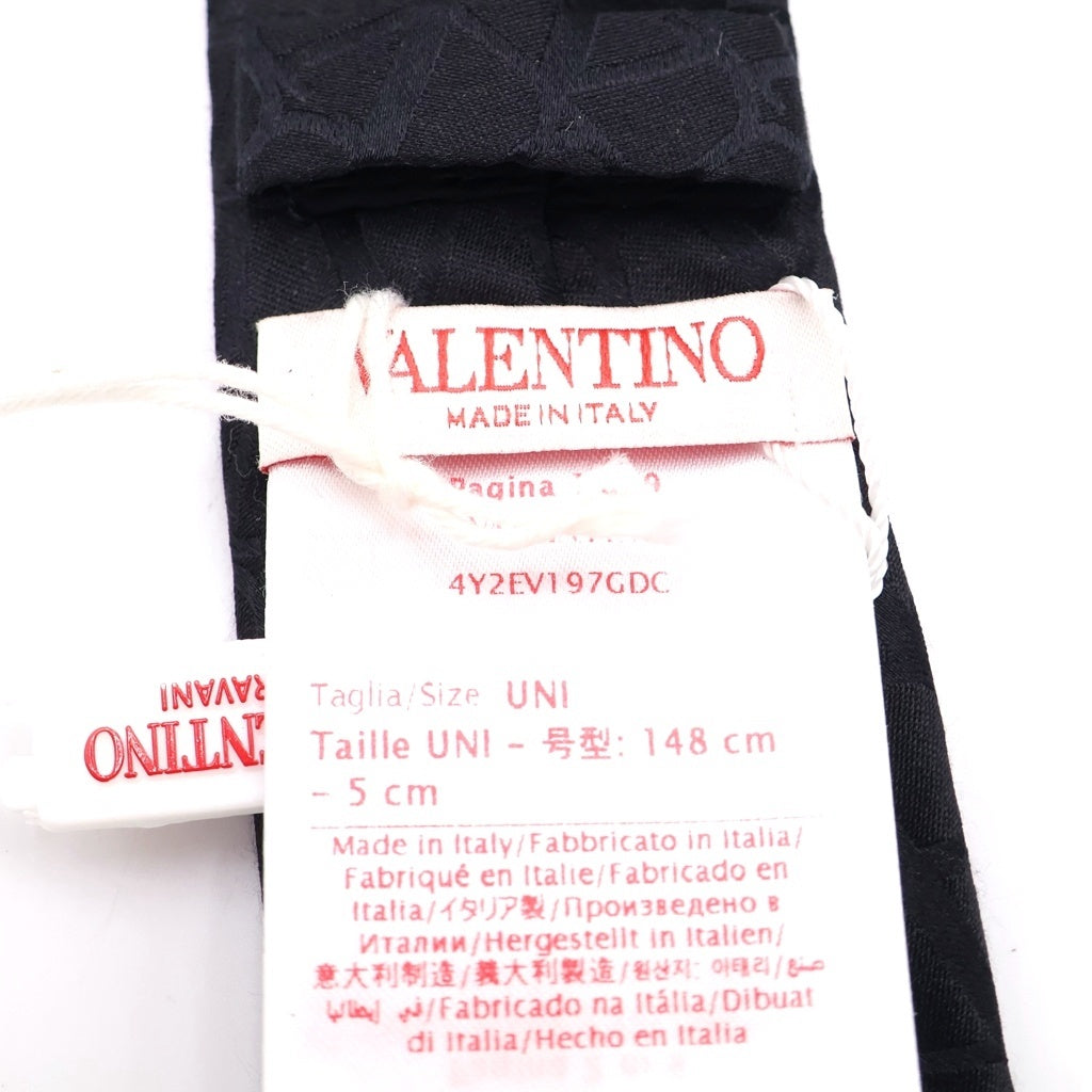 VALENTINO(ヴァレンティノ) トワル イコノグラフ シルクネクタイ ブラック 4Y2EV197GDC
