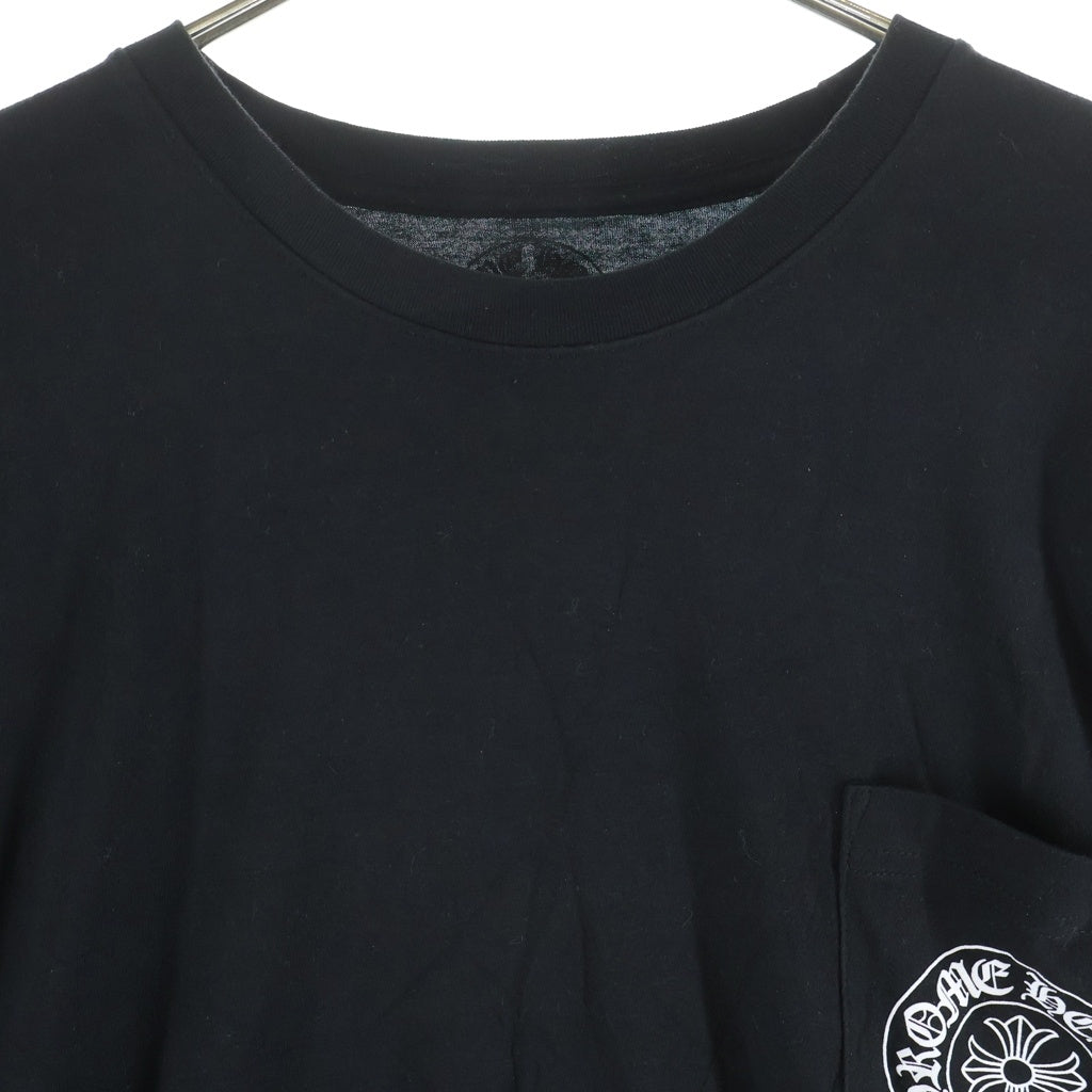 CHROME HEARTS(クロムハーツ) ラスベガス限定 袖フローラルバックホースシュー クルーネック長袖カットソー ブラック