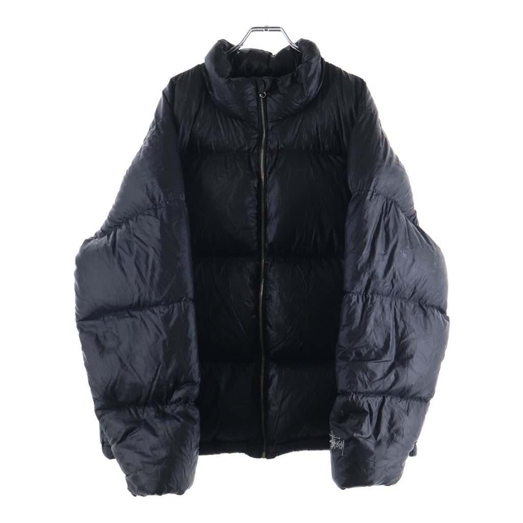 STUSSY(ステューシー) 23AW Wrinkled Nylon Down Puffer Jacket リンクルド ナイロン ダウン パファ- ジャケット ブラック 115729