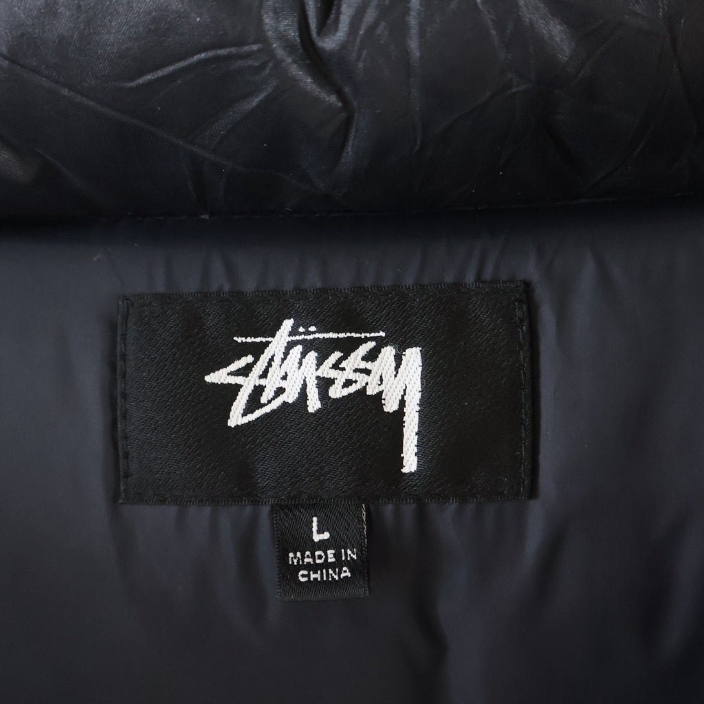 STUSSY(ステューシー) 23AW Wrinkled Nylon Down Puffer Jacket リンクルド ナイロン ダウン パファ- ジャケット ブラック 115729
