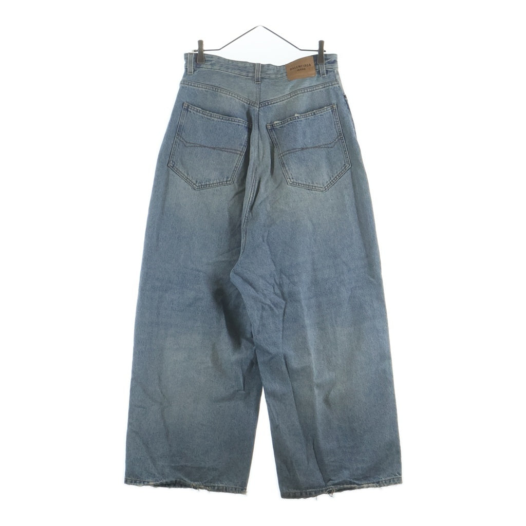 BALENCIAGA(バレンシアガ) 22SS LOW CROTCH JEANS 697886 THW25 ロー クロッチ ワイドデニムパンツ ジーンズ ブルー