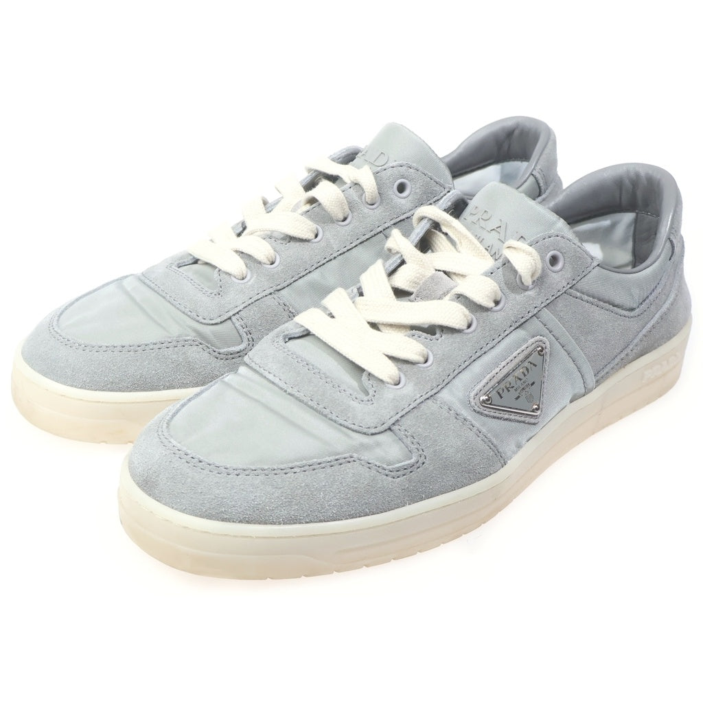 PRADA(プラダ) DOWNTOWN SNEAKERS ダウンタウン スウェードレザー ナイロン ローカットスニーカー グレー 2EE364