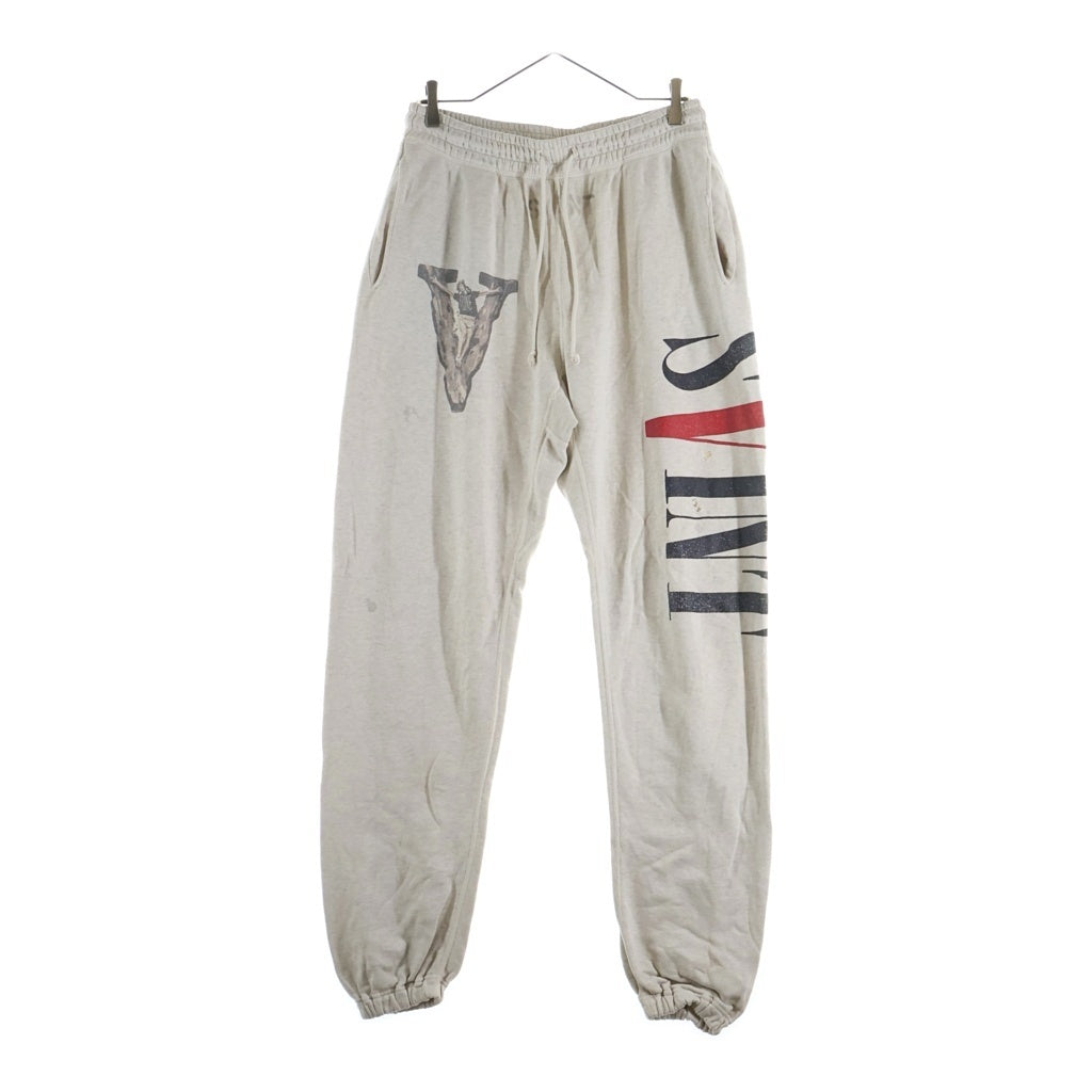 SAINT MICHAEL(セントマイケル) 22SS ×VLONE SWEAT PANTS ヴィーロン ロゴプリント スウェット パンツ アイボリー SM-S22-0000-084