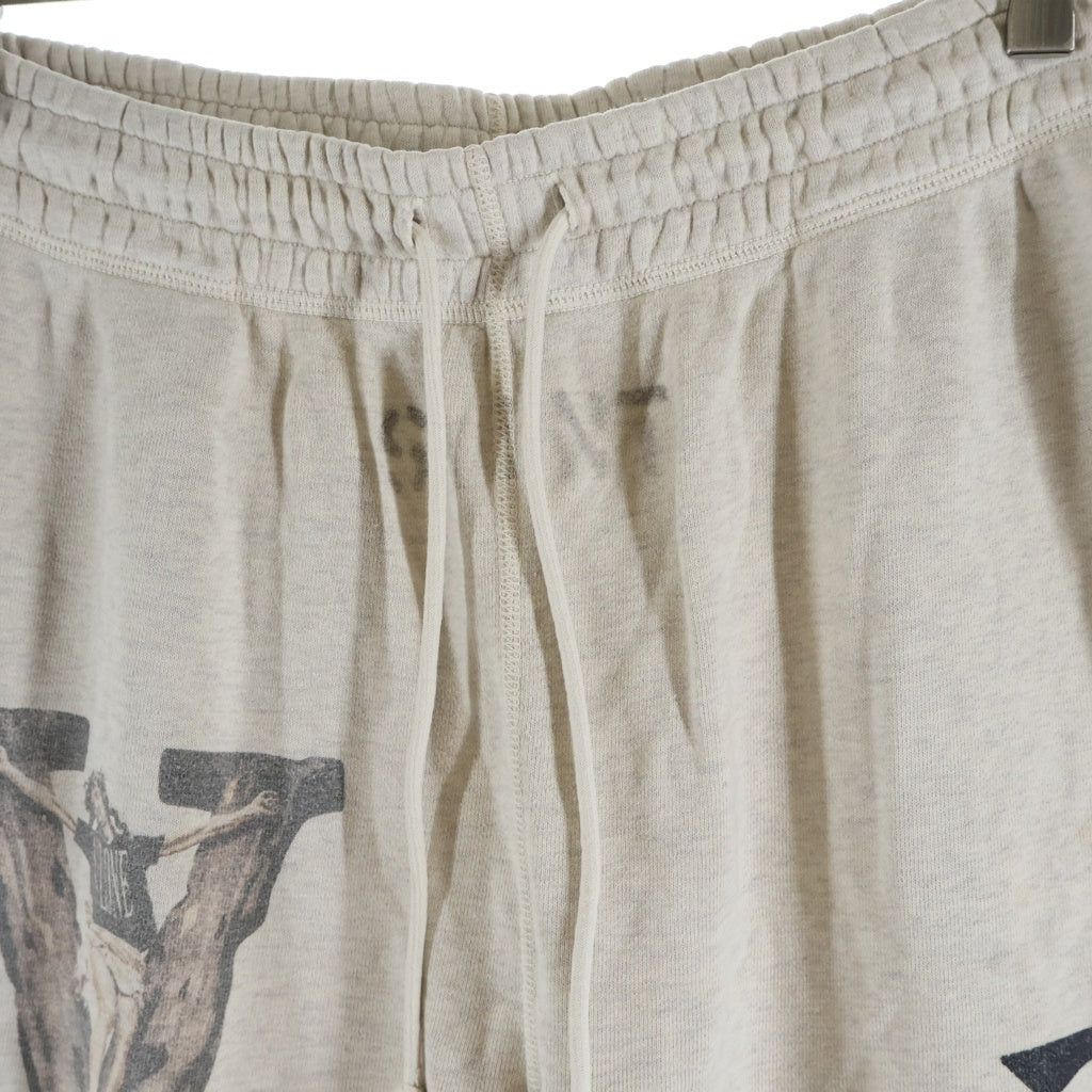 SAINT MICHAEL(セントマイケル) 22SS ×VLONE SWEAT PANTS ヴィーロン ロゴプリント スウェット パンツ アイボリー SM-S22-0000-084