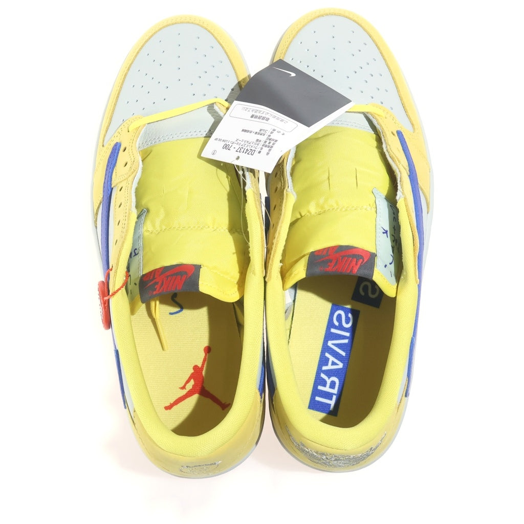 NIKE(ナイキ) ×TRAVIS SCOTT WMNS AIR JORDAN 1 RETRO LOW OG CANARY DZ4137-700 トラヴィススコット ウィメンズ エアジョーダン1 レトロ カナリー ローカットスニーカー US12/29cm