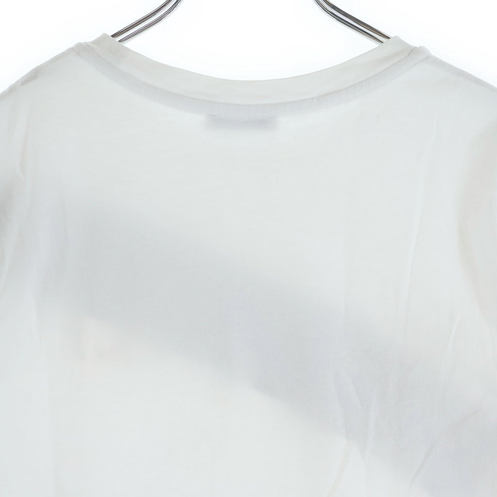 MONCLER(モンクレール) フロントロゴプリント バイカラー クルーネック半袖Tシャツカットソー ブラック/ホワイト E20938091250