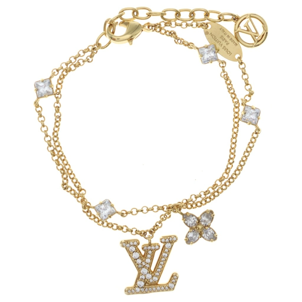 LOUIS VUITTON(ルイヴィトン) ブレスレット・レディ LV ロゴチャーム ブレスレット ゴールド レディース M1582A