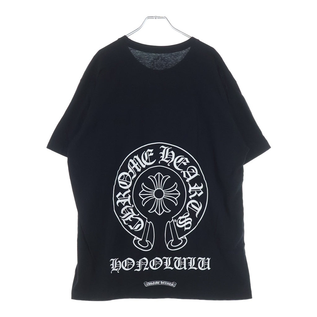 CHROME HEARTS(クロムハーツ) HONOLULU S/S Limited Horseshoe Tee ホノルル限定 ホースシュープリント クルーネック半袖Tシャツカットソー ブラック