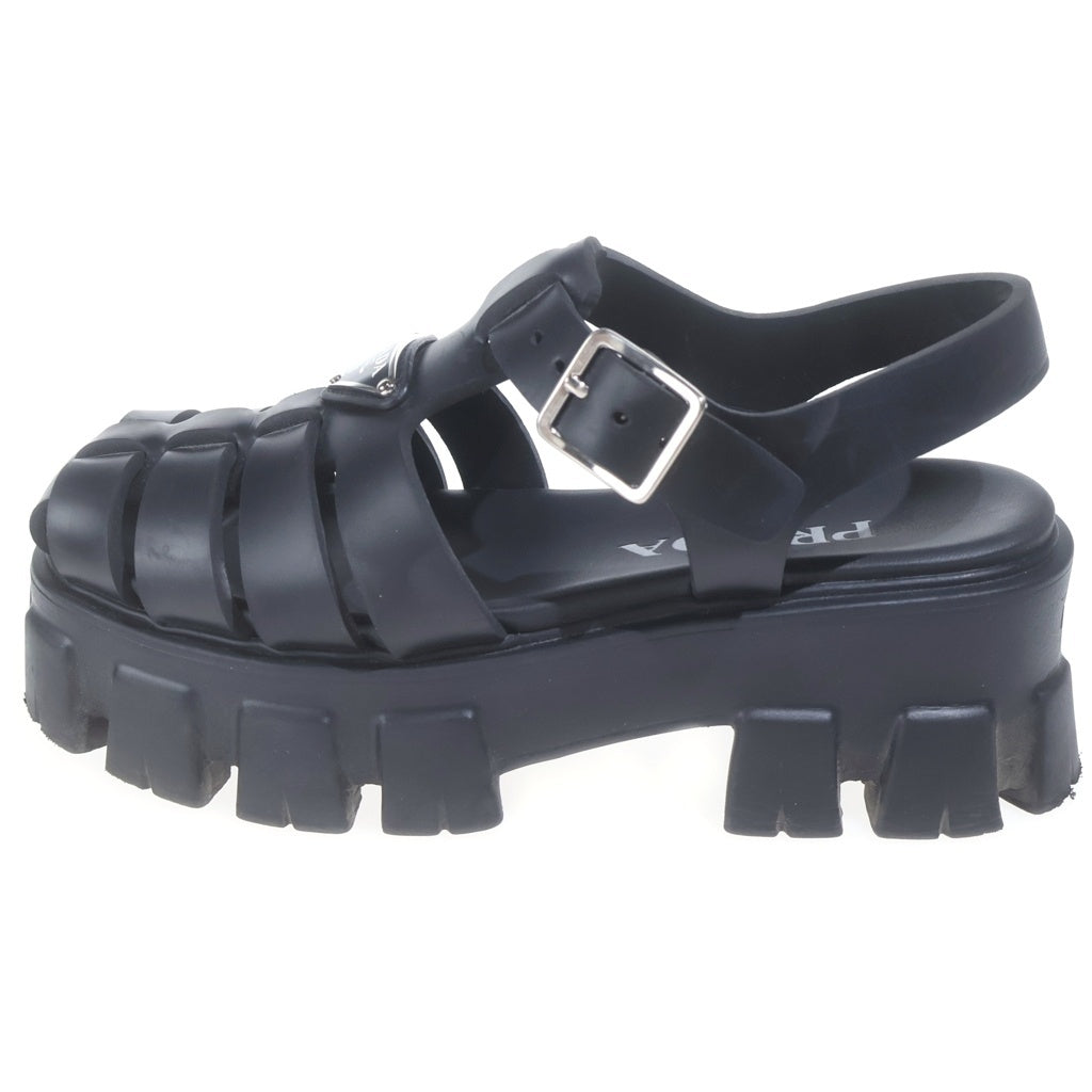 PRADA(プラダ) モノリス トライアングルロゴ ラバーサンダル ブラック 1X853M レディース 1X853M